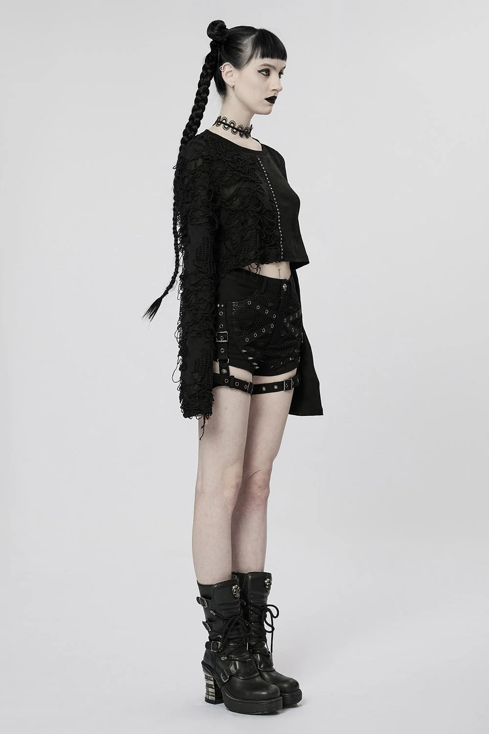 Moonhollow Spiked Shorts with Leg Straps - Image 9