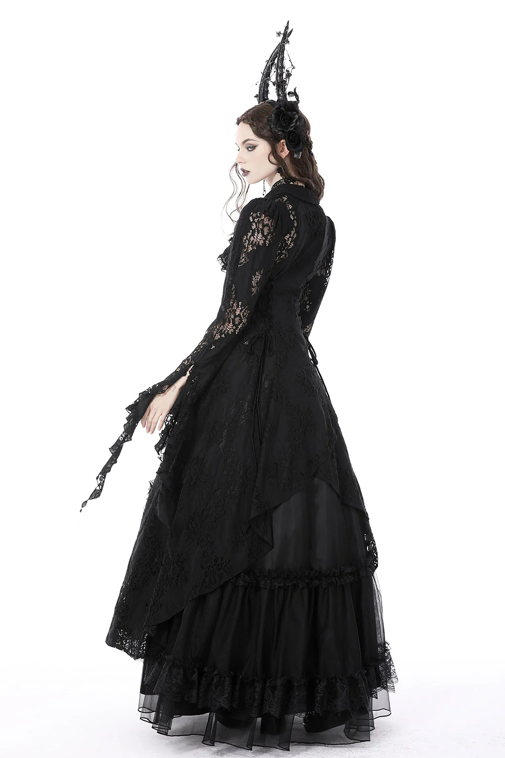 Moonwraith Long Lace Cardigan - Image 5