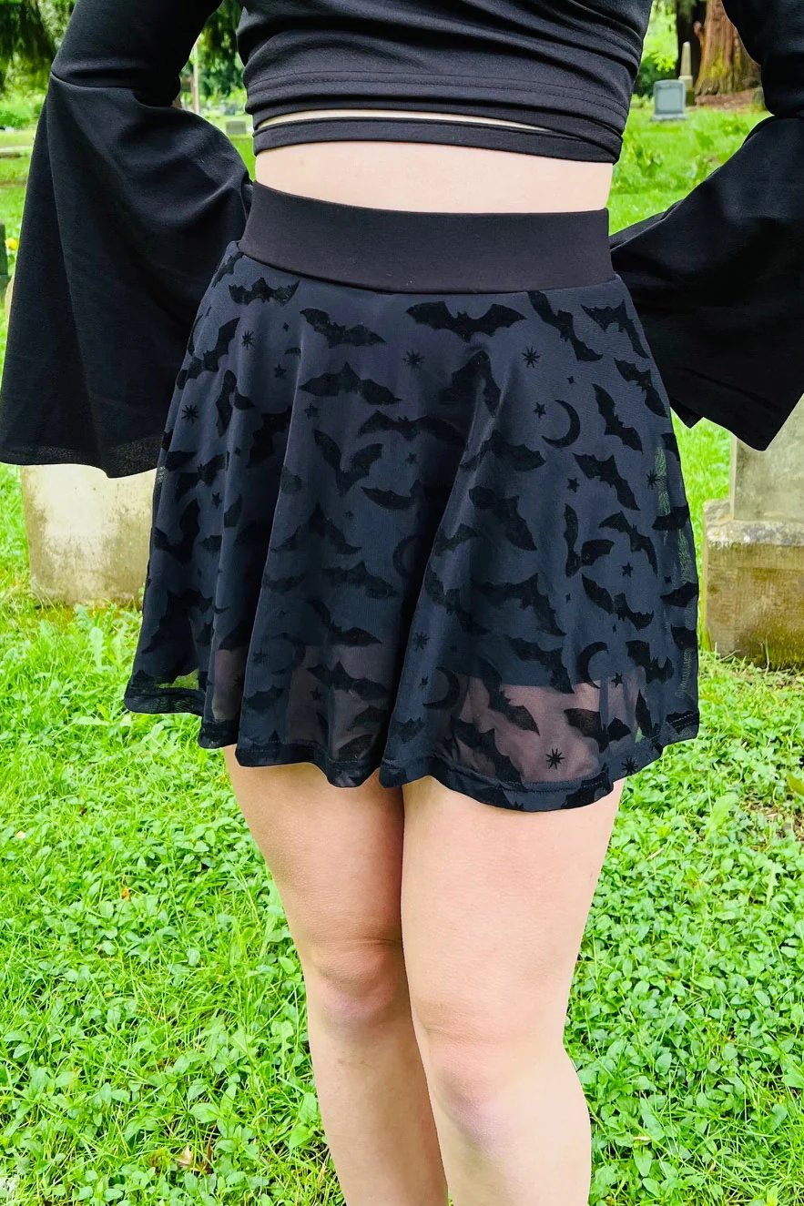 Morbid Mini Skort [Bats]