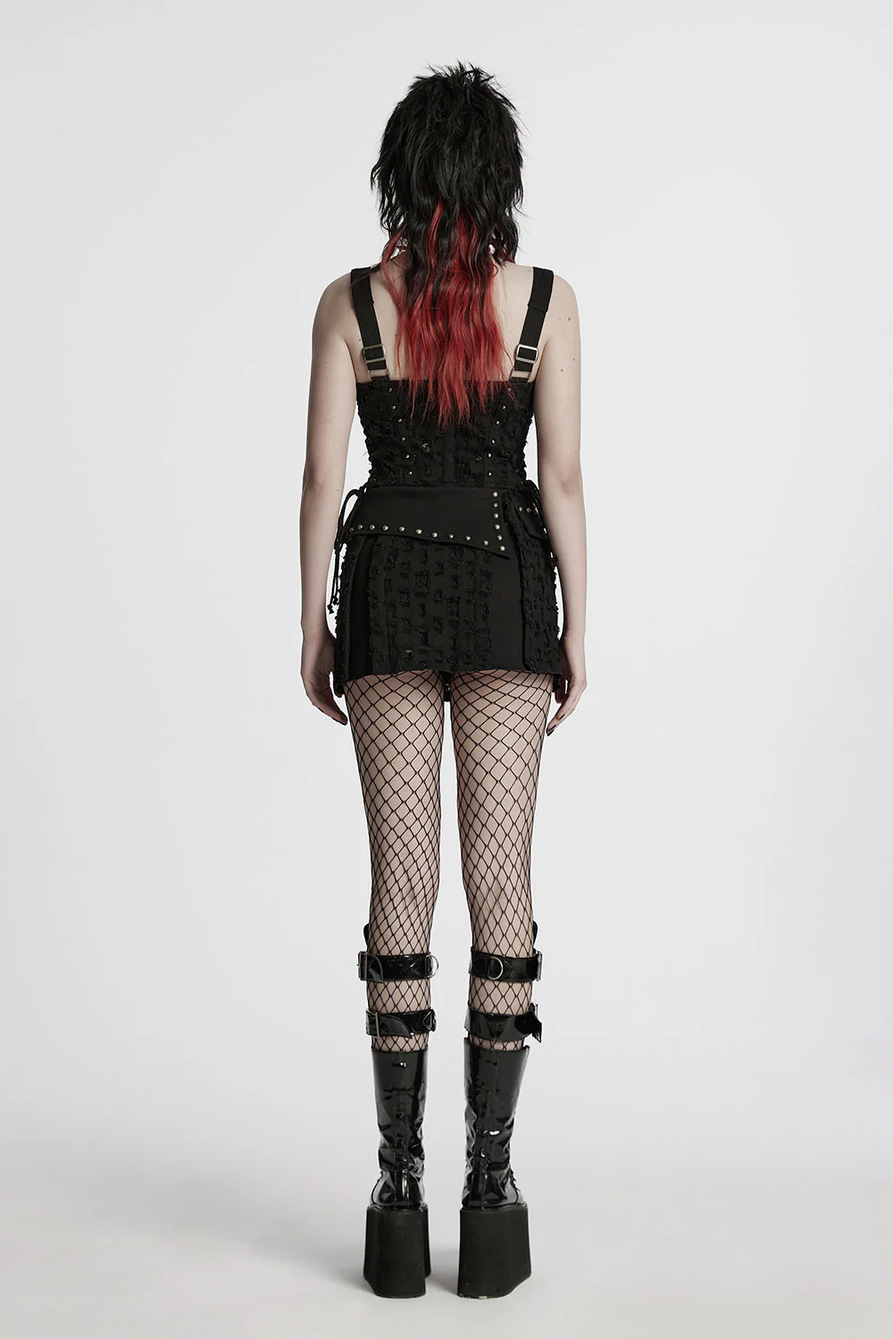 Morose Shredded Safety Pin Mini Skirt - Image 7