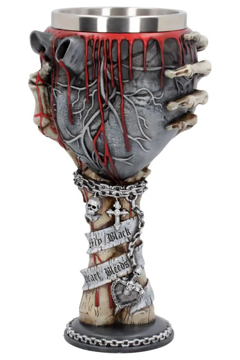 My Black Heart Bleeds Gothic Undead Goblet - Image 2