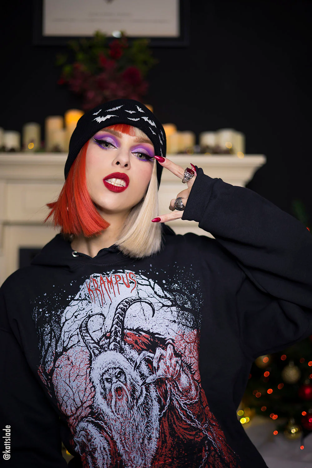 Naughty List Krampus Hoodie - Image 11
