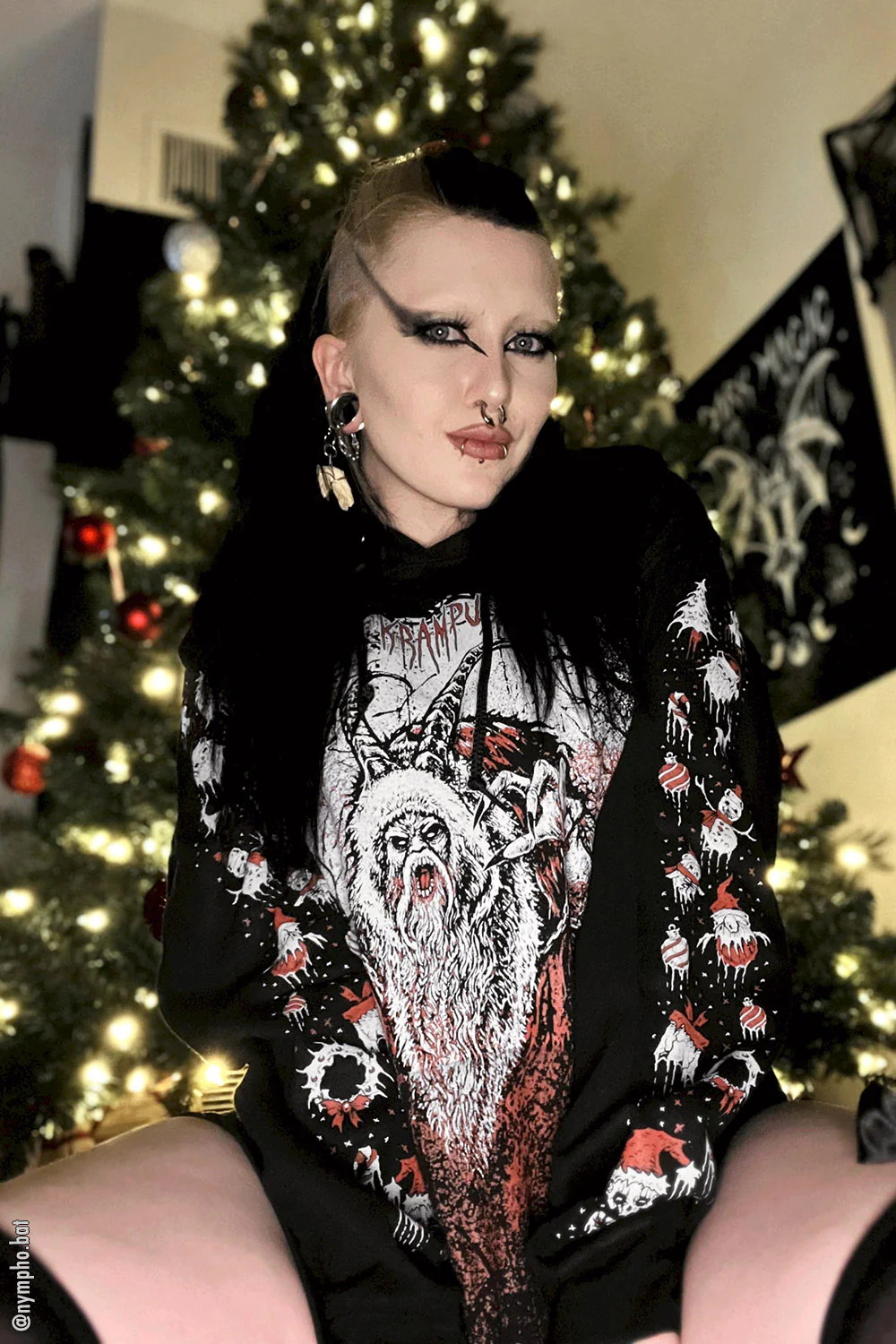 Naughty List Krampus Hoodie - Image 8