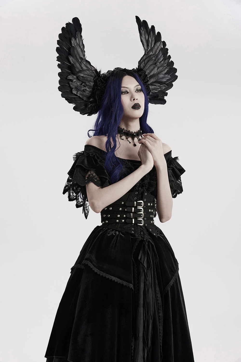 Nevermore Raven Feather Headdress
