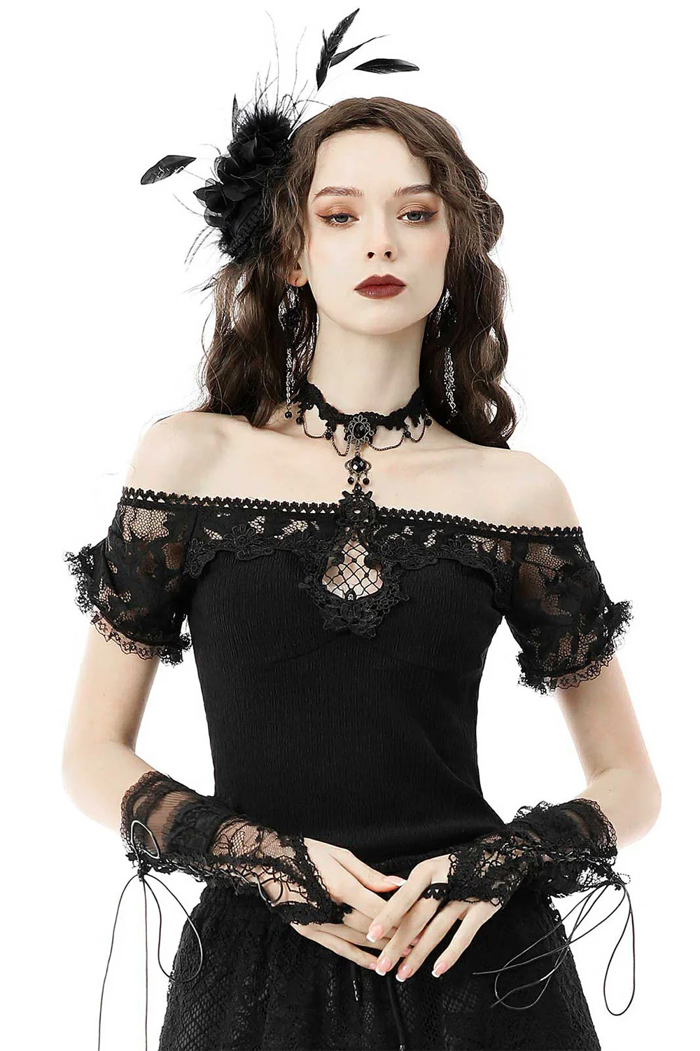 Night Enchantress Cold Shoulder Top - Image 2