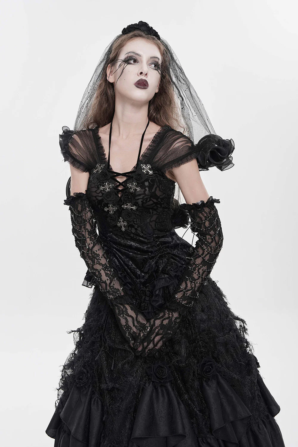 Nightrose Tulle Short Sleeve Top - Image 2