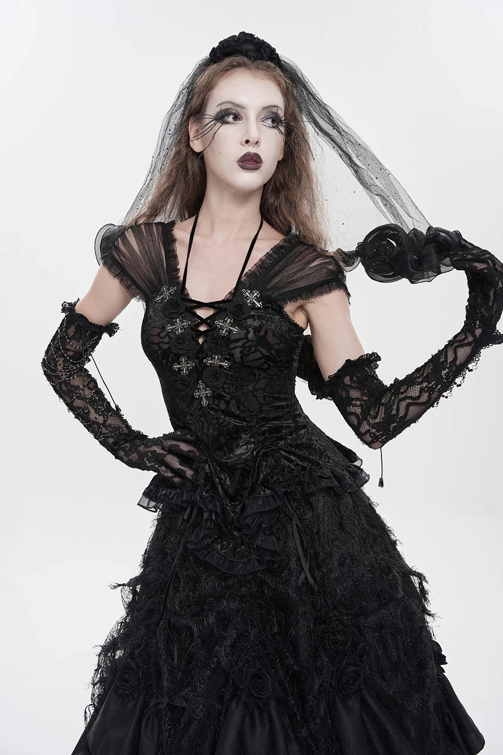 Nightrose Tulle Short Sleeve Top - Image 5