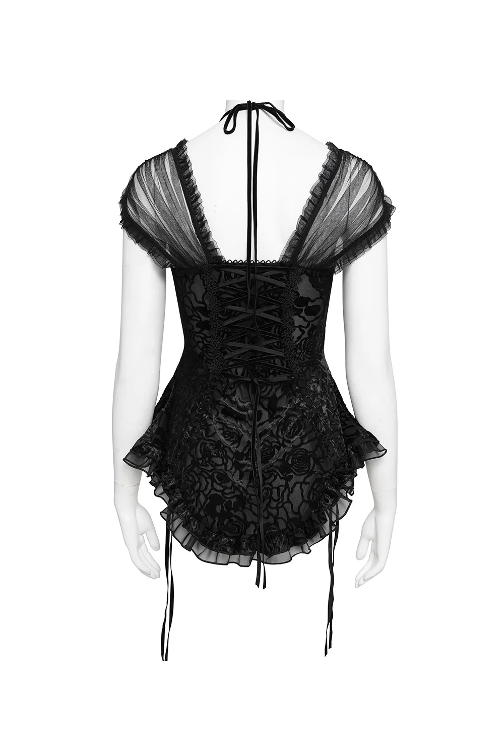 Nightrose Tulle Short Sleeve Top - Image 8