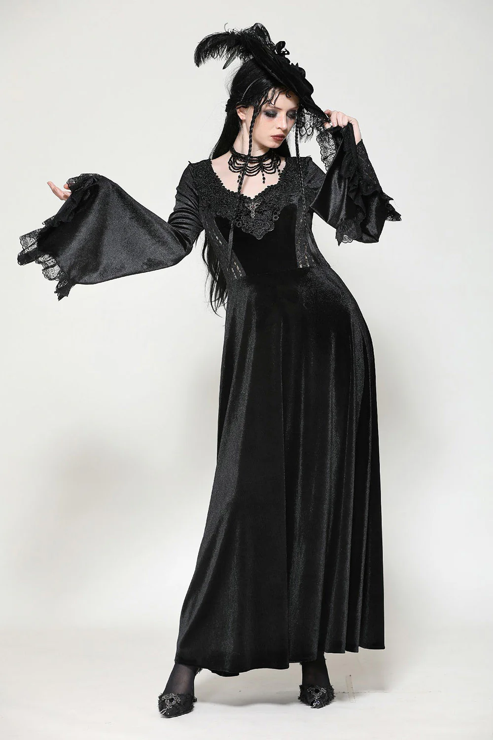 Noctem Velvet Vampire Maxi Dress - Image 3