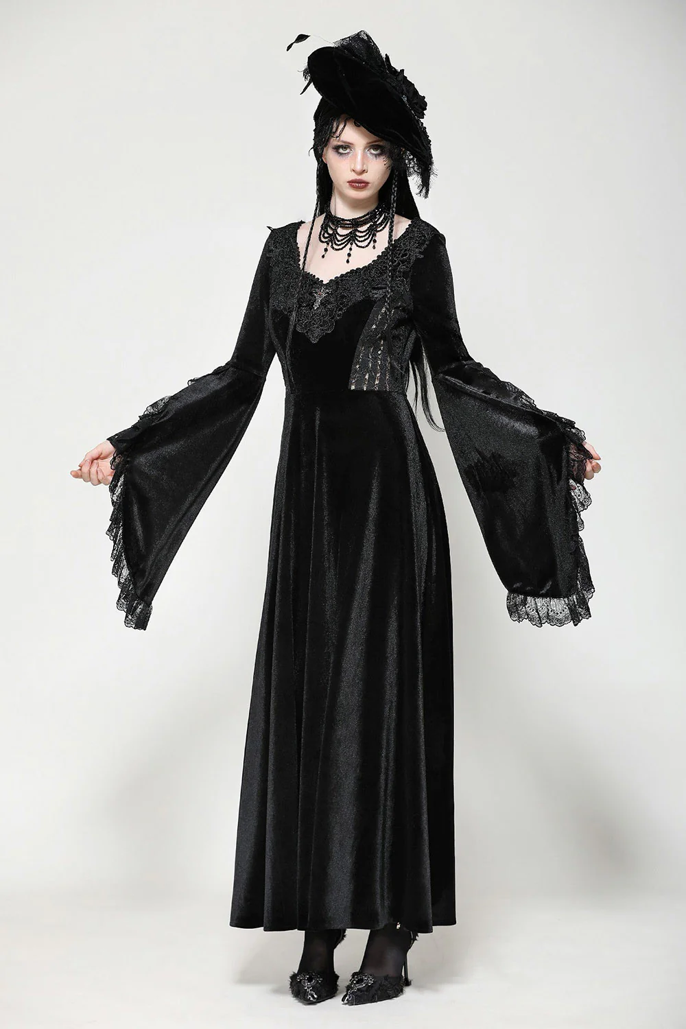Noctem Velvet Vampire Maxi Dress - Image 4