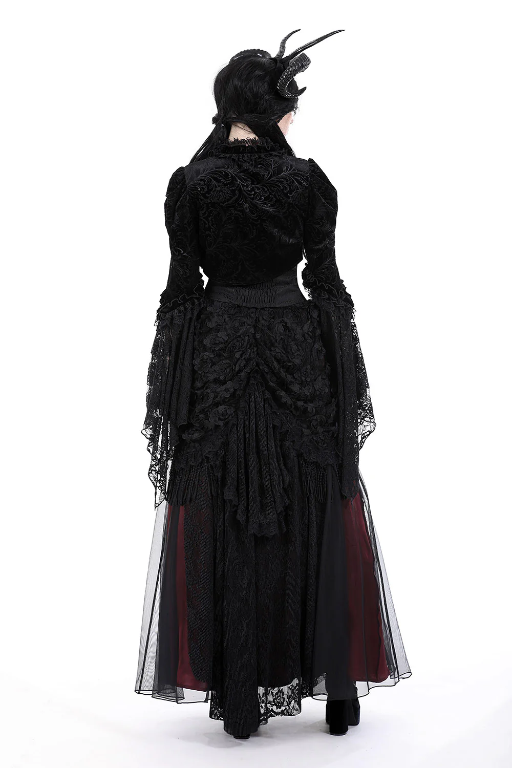 Nocturnal Bloom Velvet Shrug - Image 3
