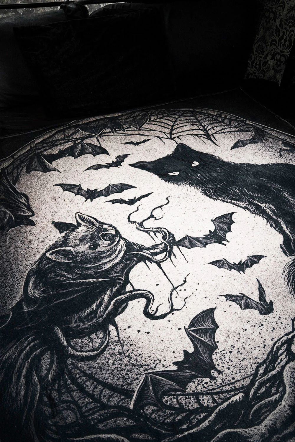 Nocturnal Creatures Throw Blanket - Image 2
