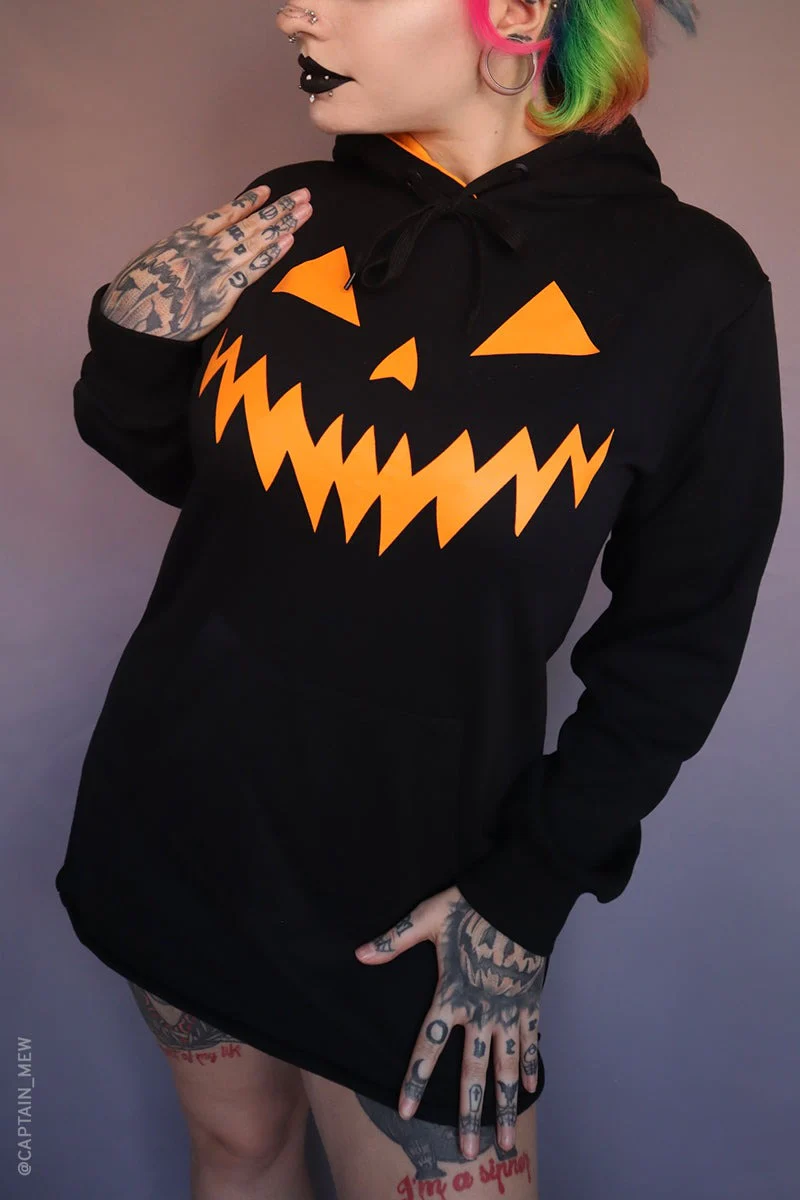 Noir Haunted Hollows Oversized Hoodie Dress - Image 8