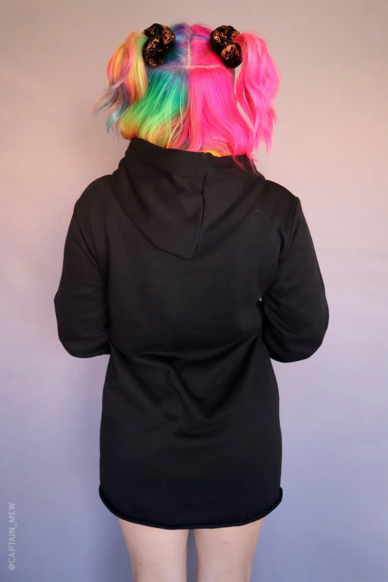 Noir Haunted Hollows Oversized Hoodie Dress - Image 9