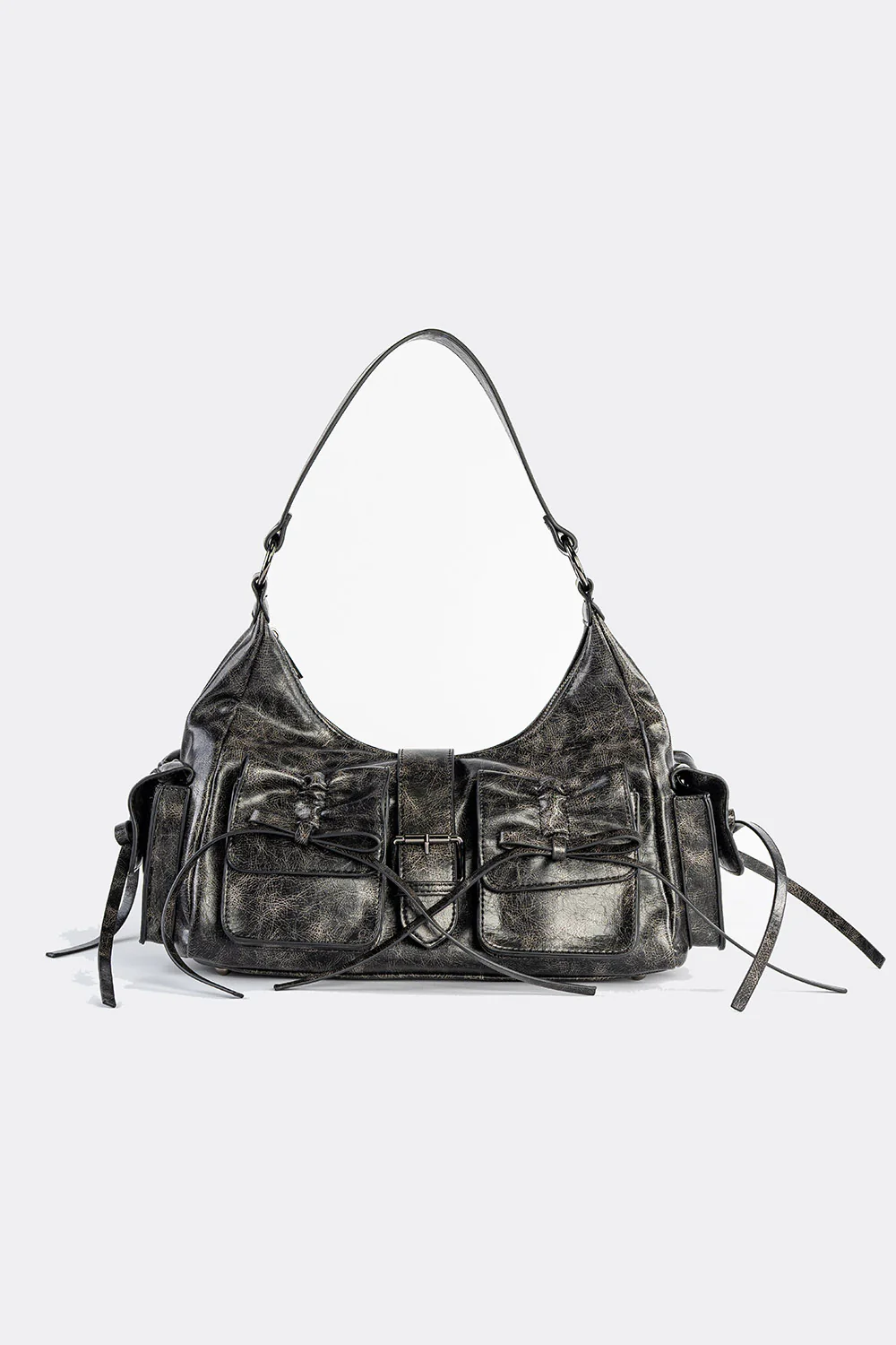 Obscura Bow Hobo Bag [Rustic Black]