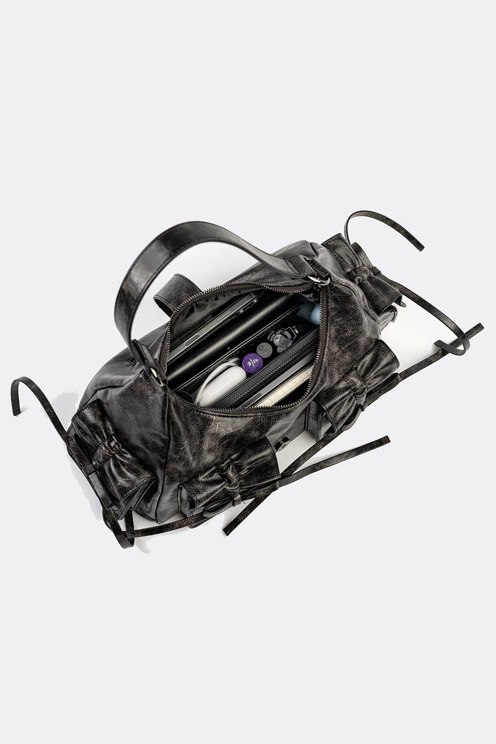 Obscura Bow Hobo Bag [Rustic Black] - Image 5