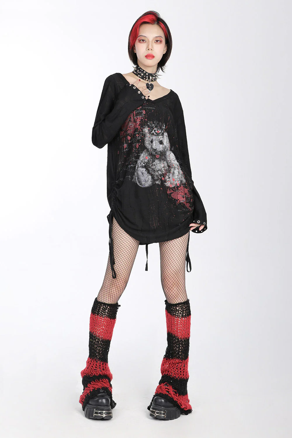 Vampire Academy Leg Warmers [RED/BLACK] - Image 2
