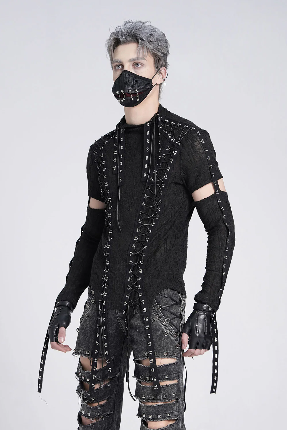 Paranormal Lace-Up Long Sleeve Top - Image 8