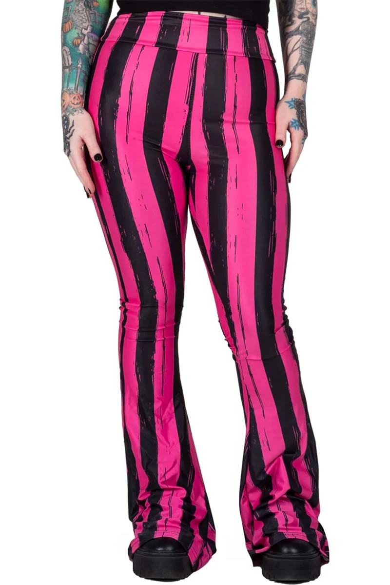Pink and Black Striped Hellz Bellz Flares [BLACK/PINK] - Image 7
