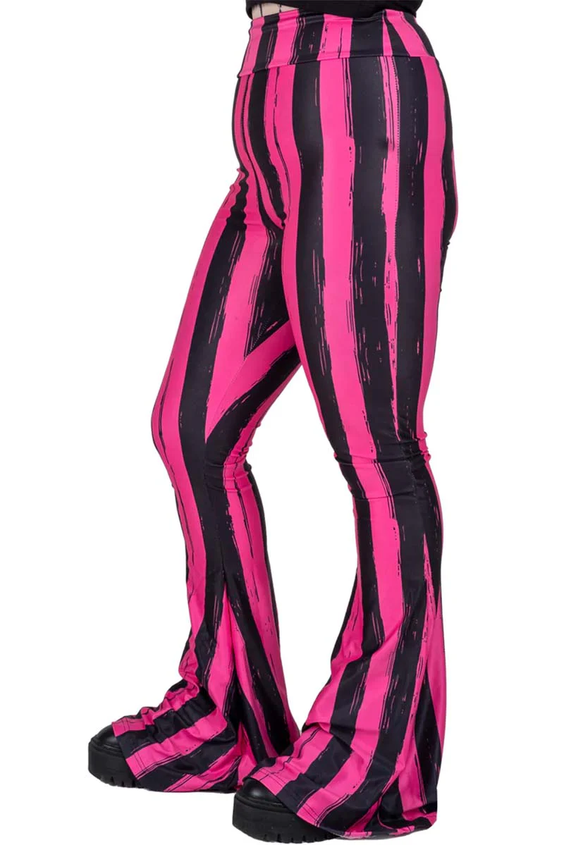 Pink and Black Striped Hellz Bellz Flares [BLACK/PINK] - Image 8