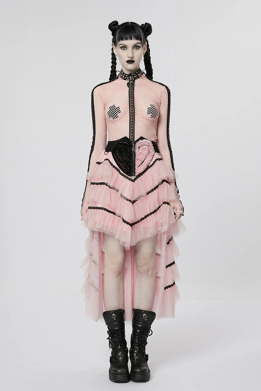 Pink Sabbath Fishnet Top [PASTEL PINK] - Image 2