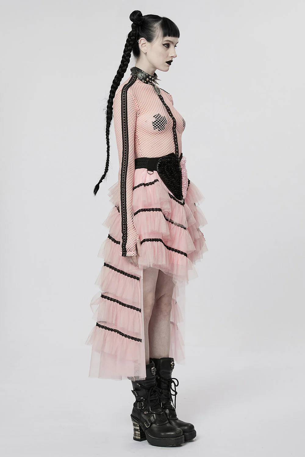 Pink Sabbath Fishnet Top [PASTEL PINK] - Image 3