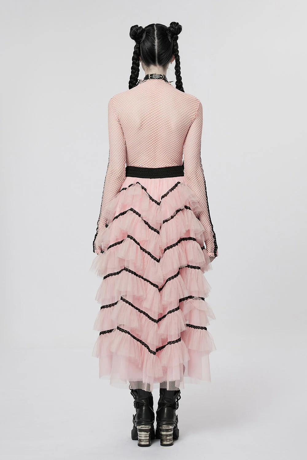 Pink Sabbath Fishnet Top [PASTEL PINK] - Image 4