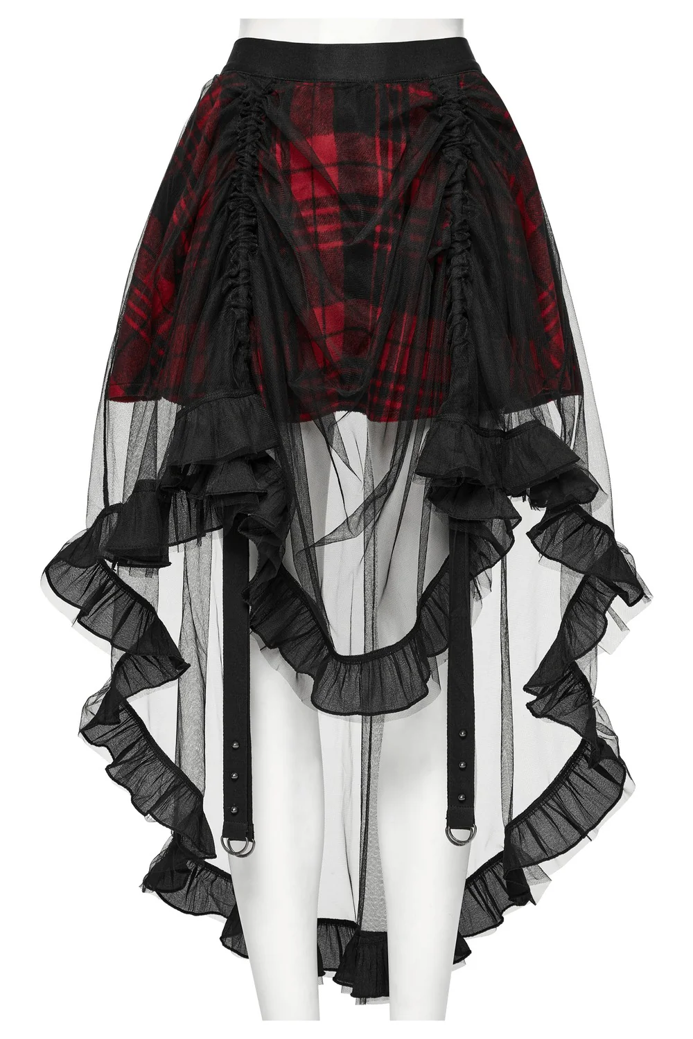 Pixie Dust Plaid Mesh Skirt - Image 4