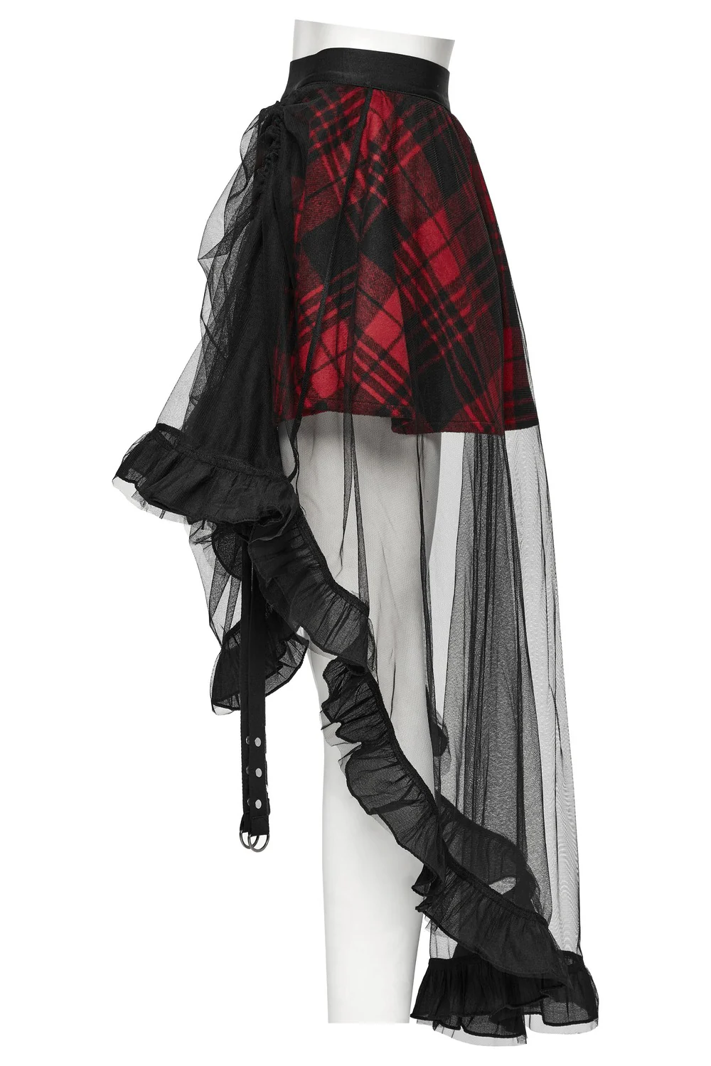 Pixie Dust Plaid Mesh Skirt - Image 6
