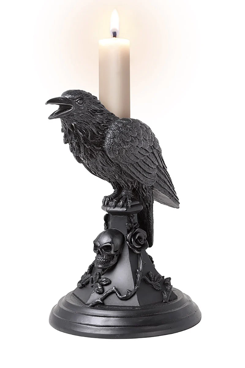 Poe's Raven Candle Stick Holder