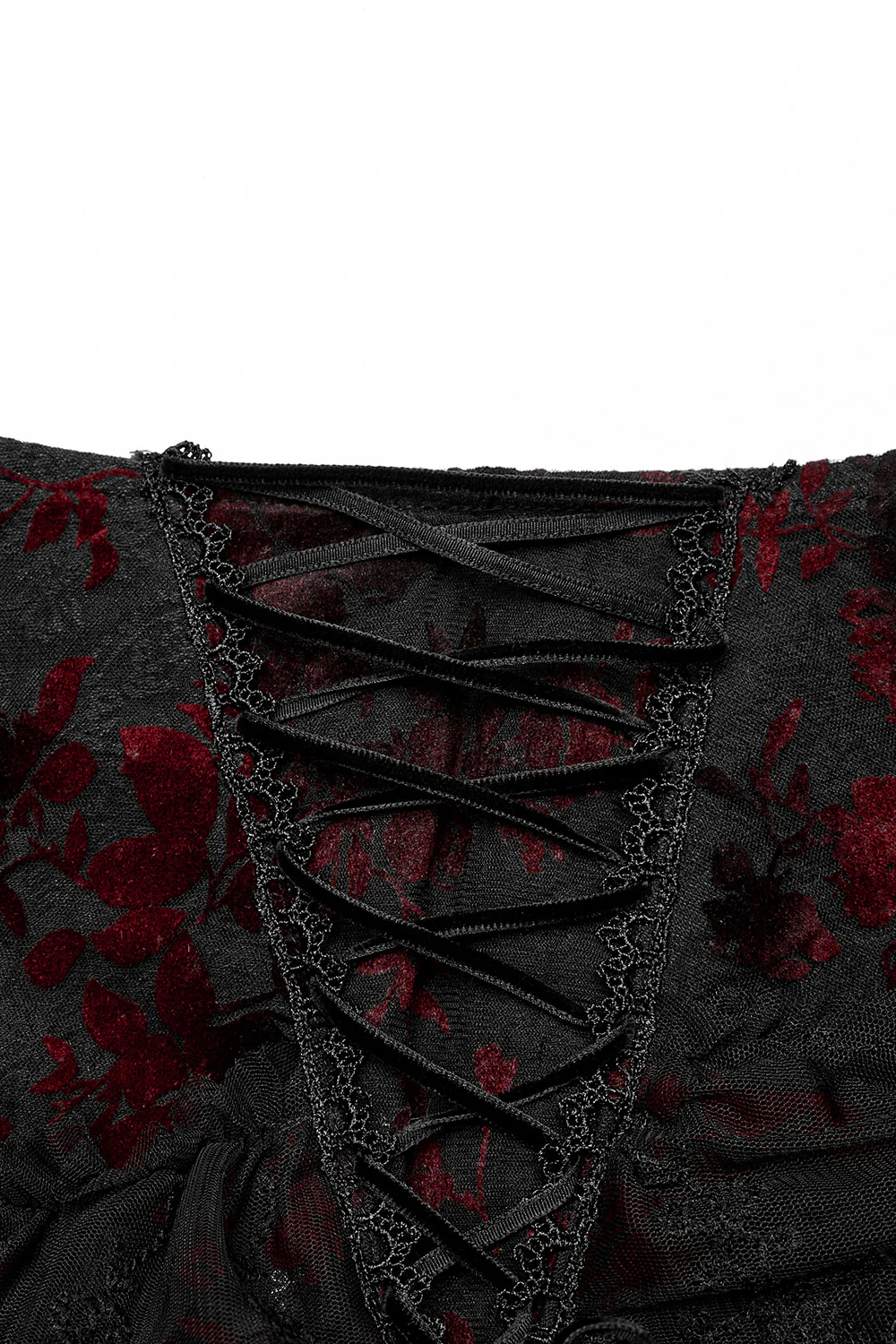 Primrose Mermaid Maxi Skirt [BLACK/RED] - Image 11