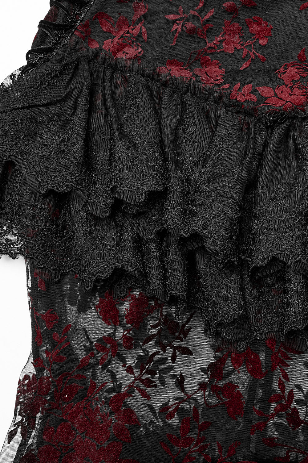 Primrose Mermaid Maxi Skirt [BLACK/RED] - Image 8