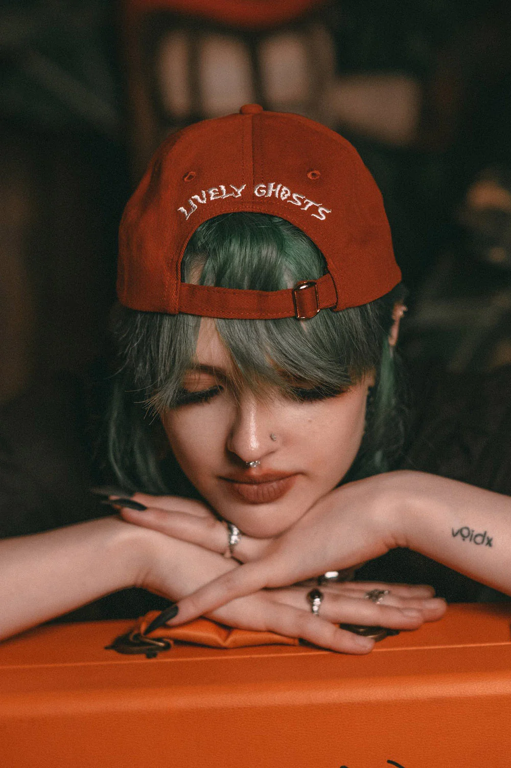 Pumpkin Ghostie Dad Hat [PUMPKIN ORANGE] - Image 4