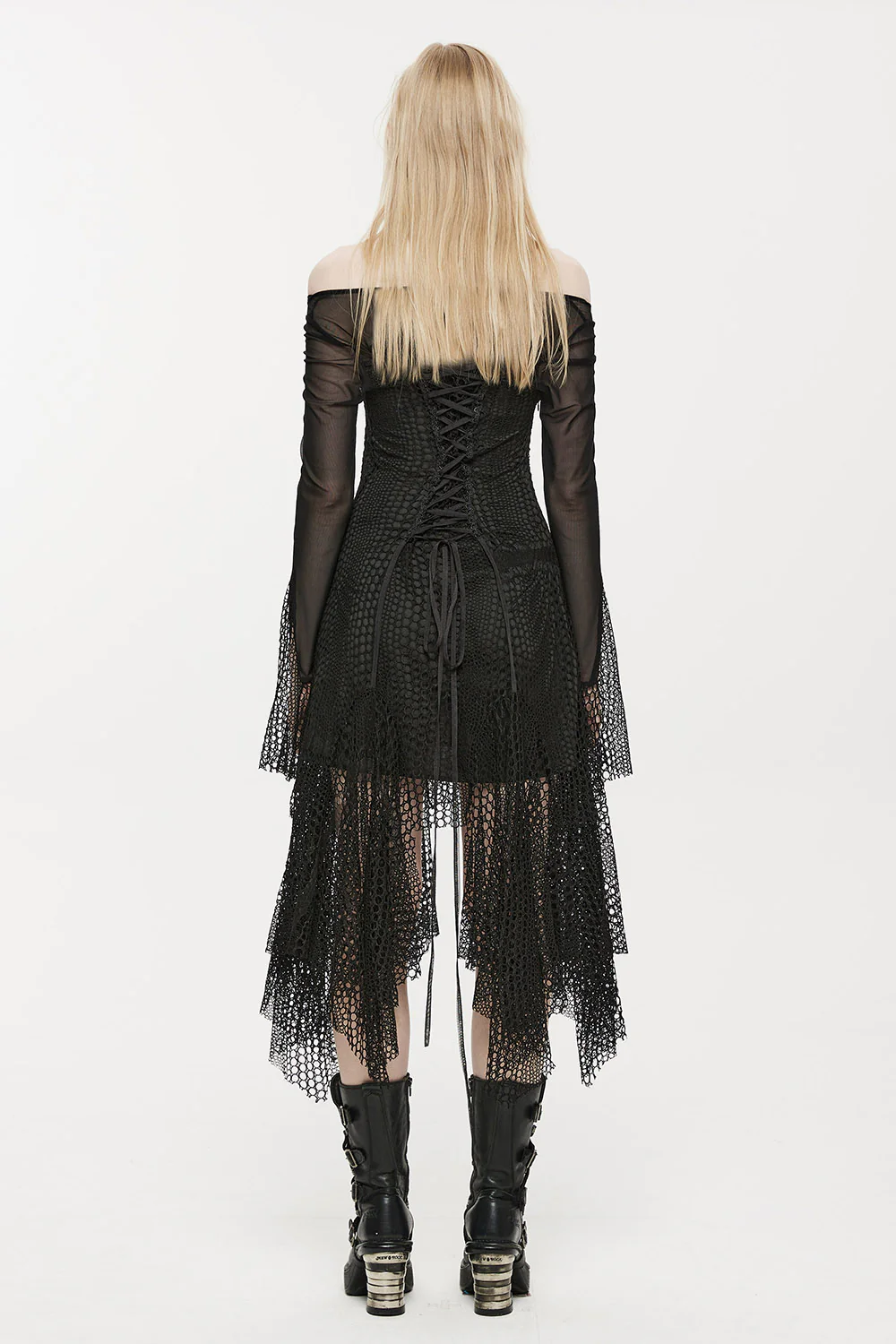 Punk Witch Fishnet Dress - Image 5