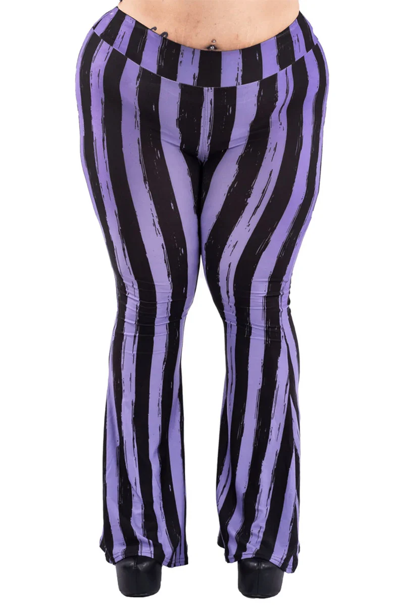 Purple and Black Striped Hellz Bellz Flares [BLACK/PURPLE] - Image 5