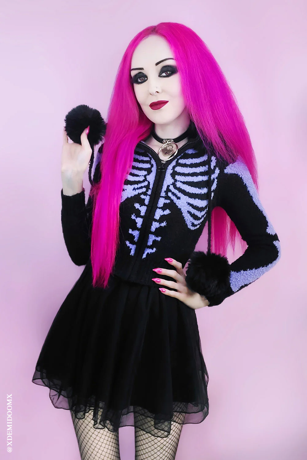 Purple Ribcage Skeleton Sweater [NO RESTOCKS]