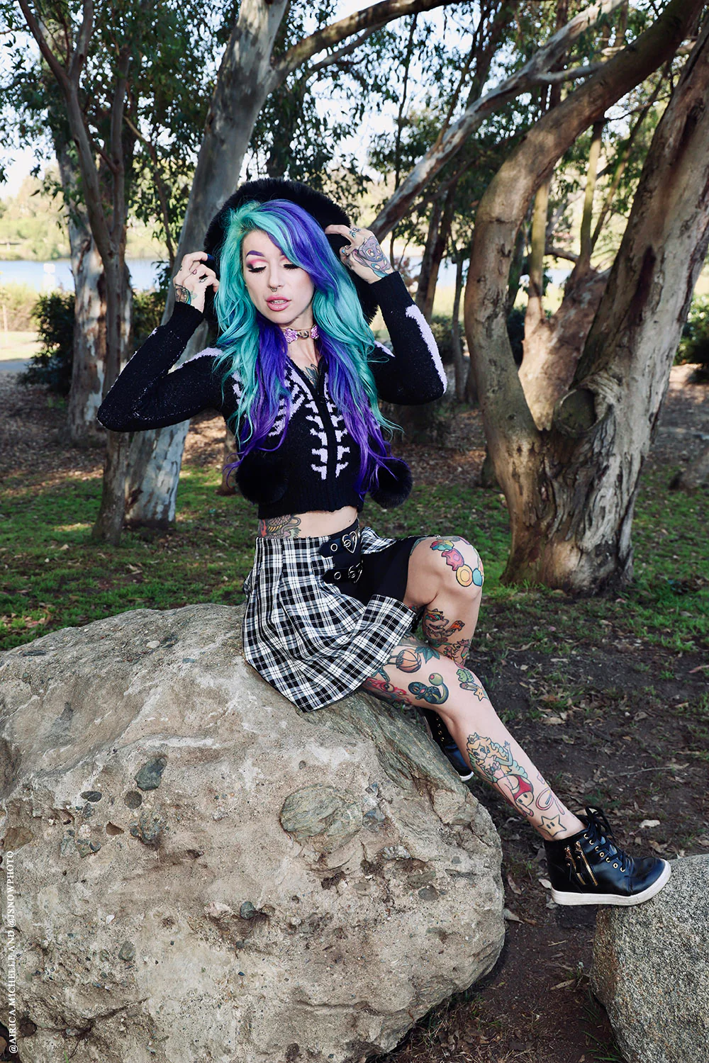 Purple Ribcage Skeleton Sweater [NO RESTOCKS] - Image 10