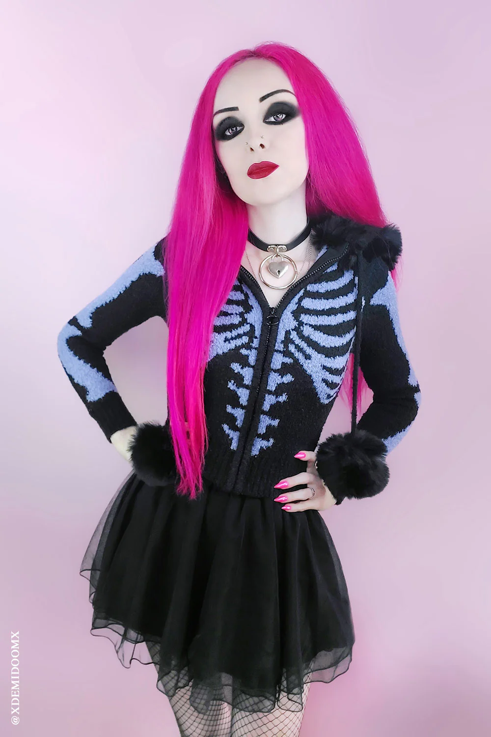 Purple Ribcage Skeleton Sweater [NO RESTOCKS] - Image 2