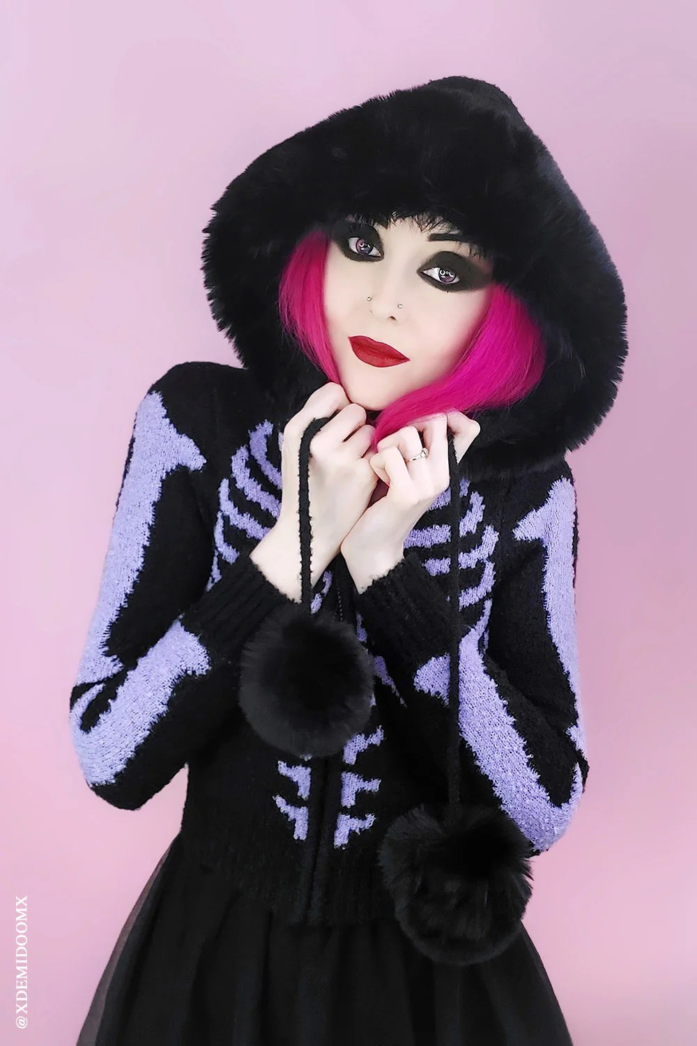Purple Ribcage Skeleton Sweater [NO RESTOCKS] - Image 3