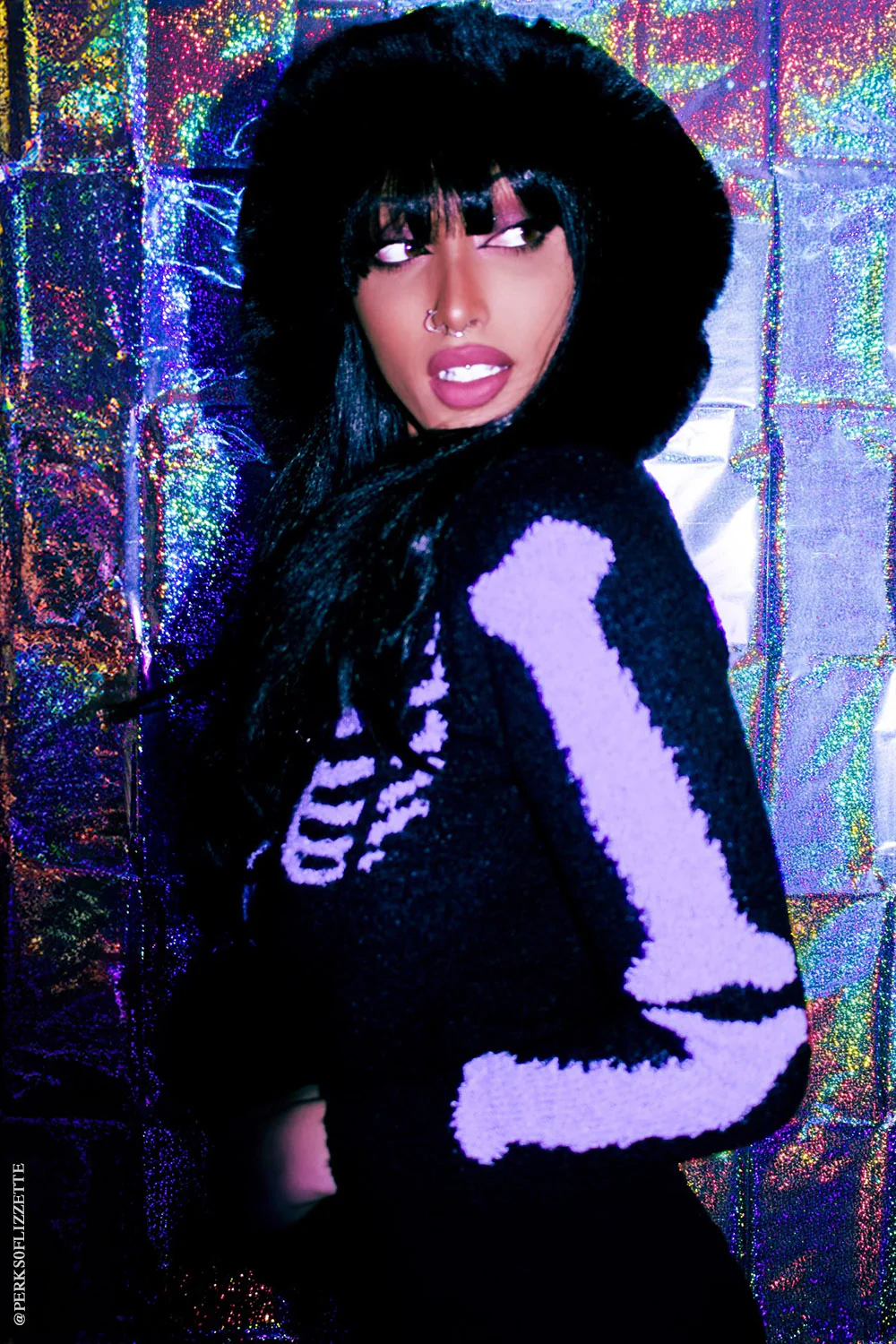Purple Ribcage Skeleton Sweater [NO RESTOCKS] - Image 9