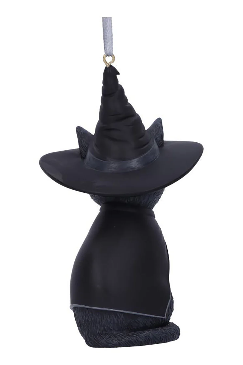 Purrah Black Witch Cat Hanging Ornament - Image 4