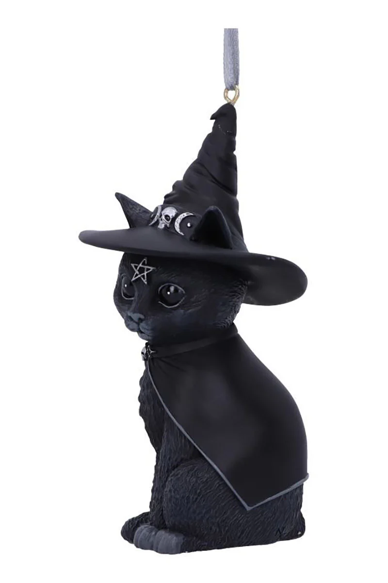 Purrah Black Witch Cat Hanging Ornament - Image 5
