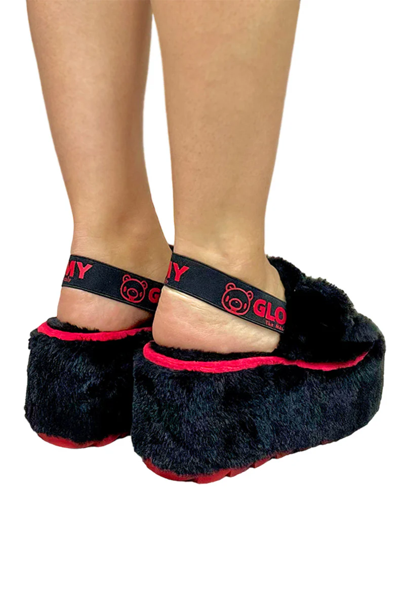 QOZII Slide Gloomy Bear Platform Sandals [BLACK] - Image 5