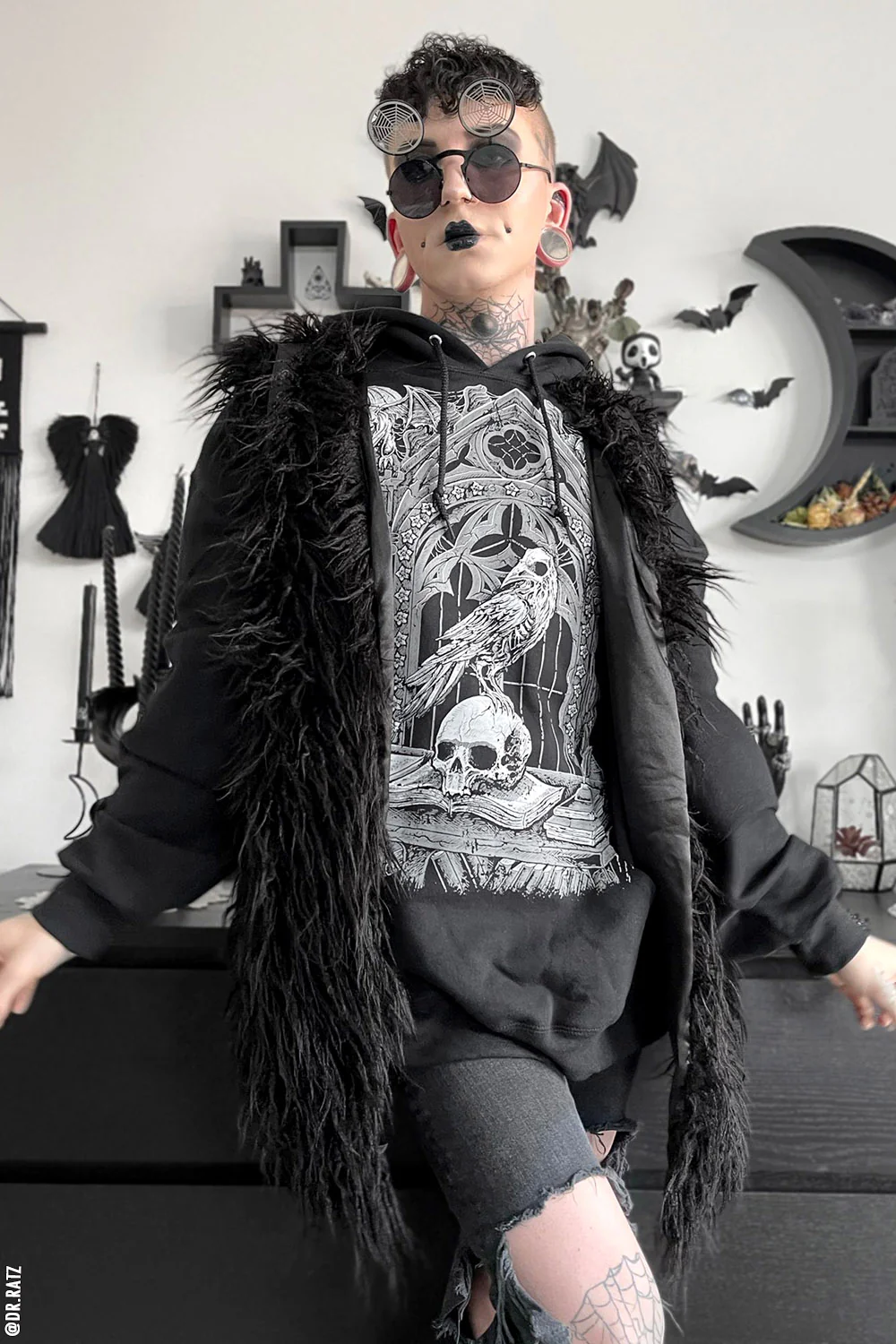 Quoth the Raven Hoodie [GRAY] - Image 14