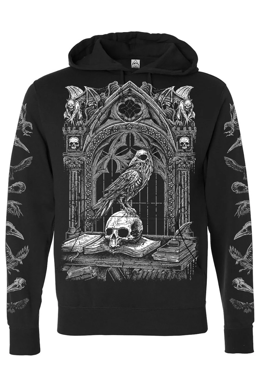 Quoth the Raven Hoodie [GRAY] - Image 4