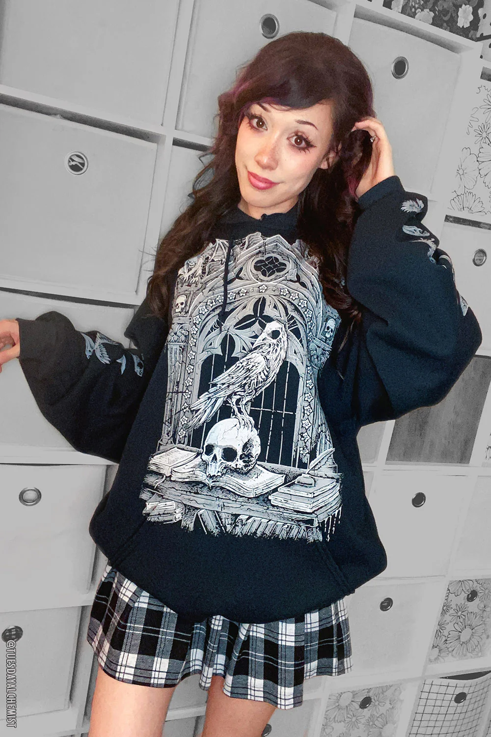 Quoth the Raven Hoodie [GRAY] - Image 9