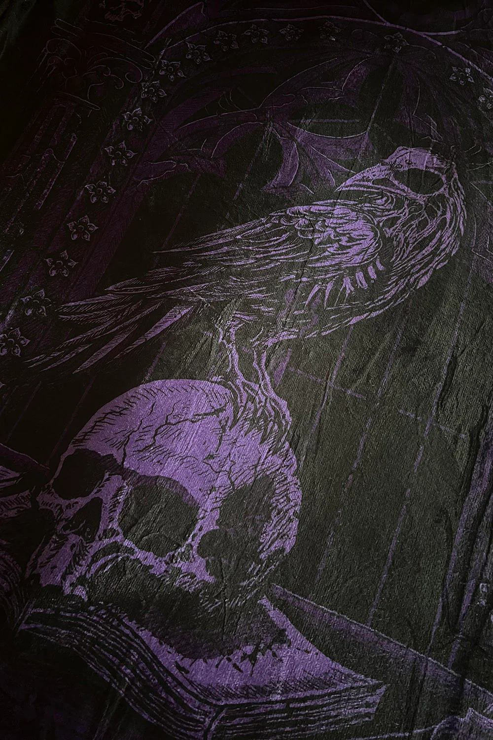 Quoth The Raven [PURPLE] Throw Blanket - Image 5