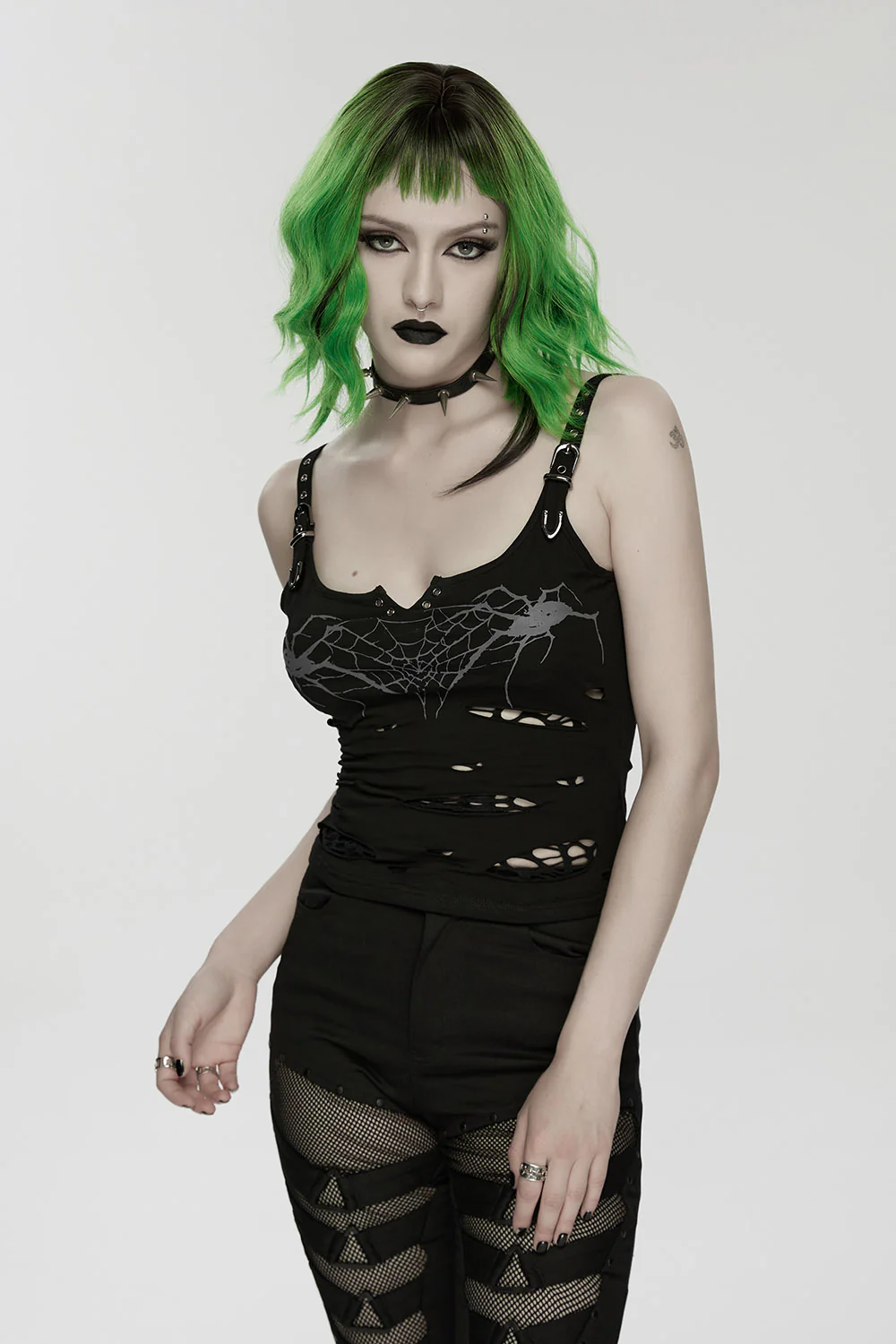 Ragged Webs Distressed Tank Top - Image 3