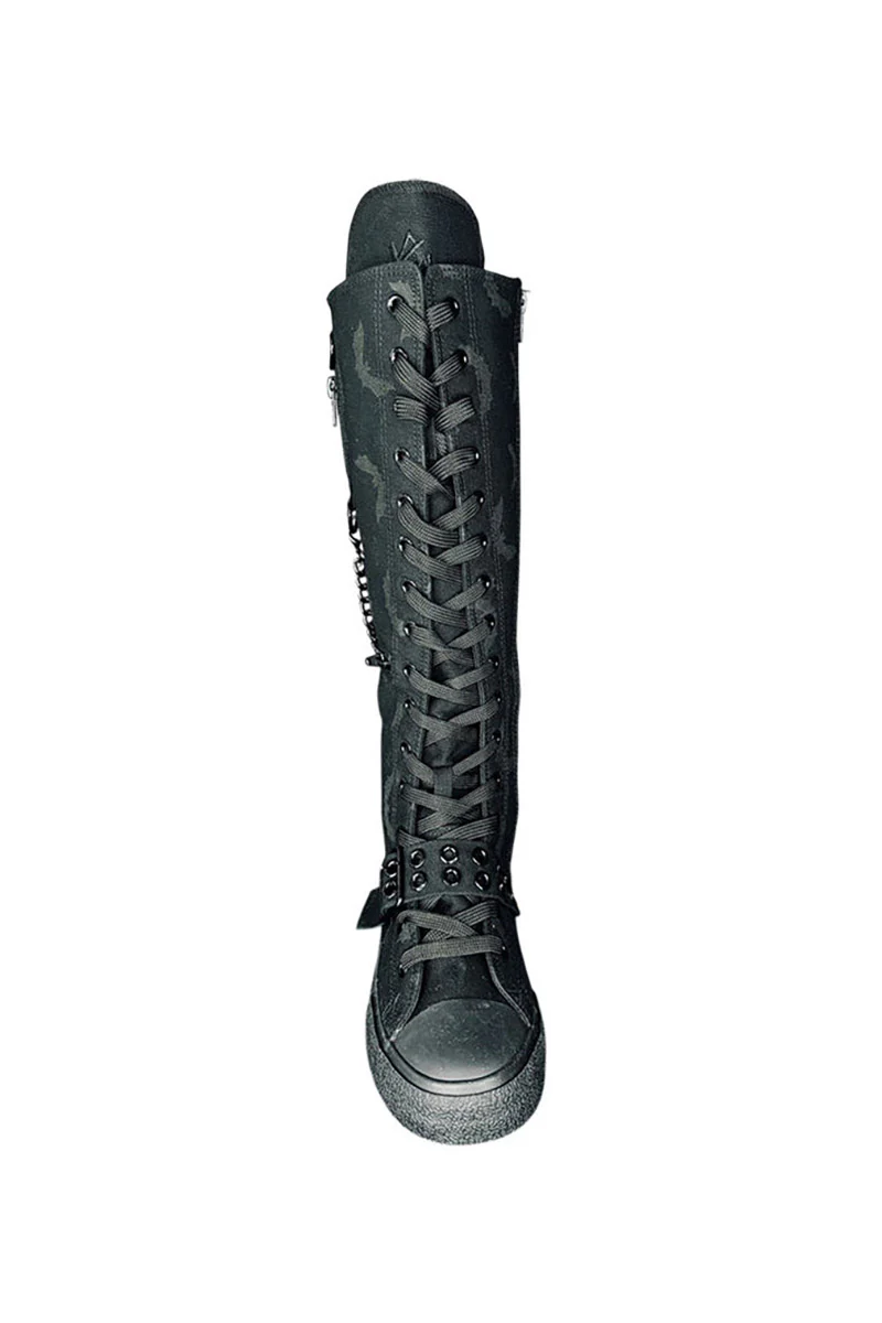 Rawr XD Bats Knee-High Sneakers [Blackout] - Image 3
