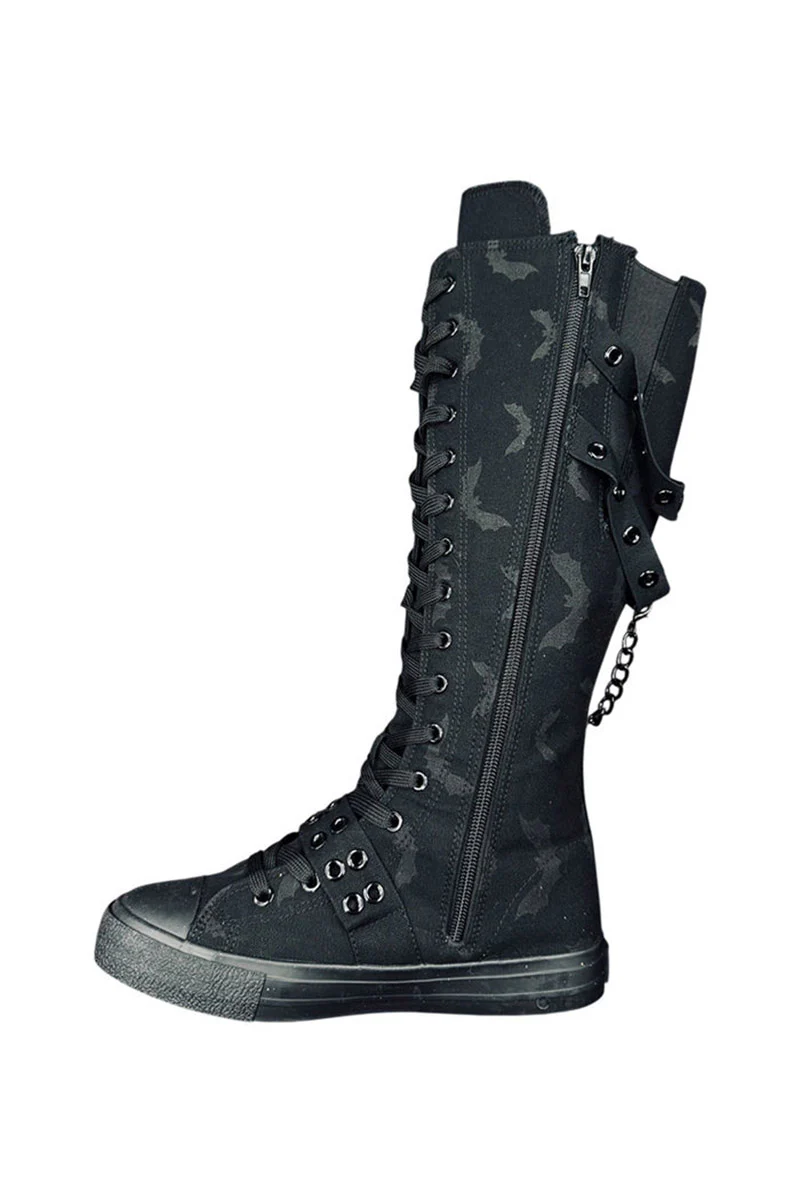 Rawr XD Bats Knee-High Sneakers [Blackout] - Image 4